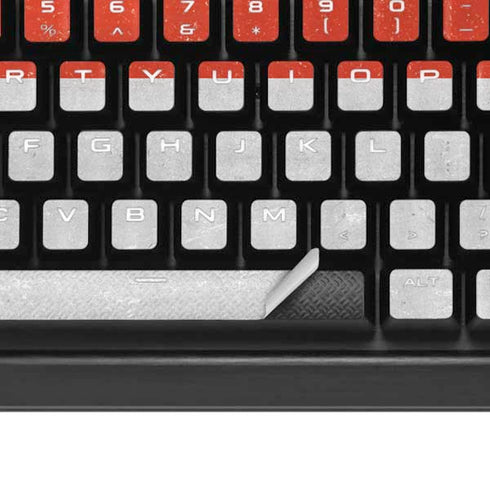 Singapore Flag Distressed K95 RGB PLATINUM Mechanical Gaming Keyboard Skin